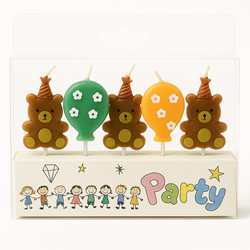 Geburtstagskerzen "Teddybären mit Luftballons" - Freude auf jeder Party!