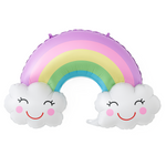 Regenbogen und Wolken Folienballon (91cm*61cm)