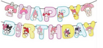 Papiergirlande Happy Birthday Kuromi (1 Stück)