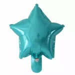 Türkisfarbener Stern Folienballon 25 cm. (10 Stück,)