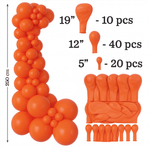 Set Deko-Ballons - Farbe Terracotta(074), 70 Stück. (19", 12", 5")