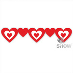 Papierherz-Girlande zum Valentinstag (1er-Pack).)