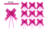 Dekorative rosa Schleife mit Goldrand - 21 cm (10er Set).)