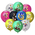 Rubber Balloons Sonic Printed (10 pcs.)