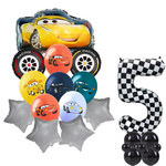 Satz von 5 Autos Folie und Gummi bedruckte Ballons