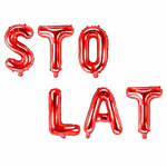 Folienballons Rote Schrift STO LAT (40 cm).)