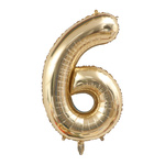 Folienballon Nummer "6" Champagner (100cm).)