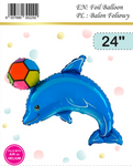 Folienballon Delphin mit Ball, Grabo