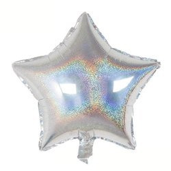 Silberne Folie Stern 18" (45cm).)