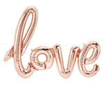 Rosa-goldene LOVE-Ballons