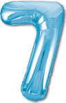 Folienballon Nummer "7" Blau (100cm).)