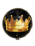Gold Crown Folienballon 18" (45cm).)