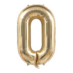 Folienballon Nummer "0" Champagner (100cm.)