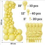 Latex Balloon Giant 19" Premium SHOW™ Macaron Yellow (021) 10 pcs.