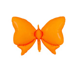 Foil balloon Orange in the shape of a bow