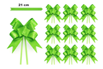 Grüne Zierschleife mit Prägemuster - 21 cm (10er Set).)