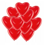 Satz von 10 roten 14-Zoll-Ballons in Form eines Herzens