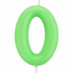 Kerze Nummer "0" - Grün