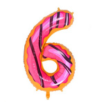 Folienballon Nummer "6" Torte (100cm).)