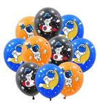 Rubber balloons with Space print, (10 pcs.)