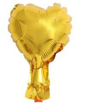 Folienballon Herz aus Gold 12,5cm. (10 Stück.)