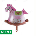 Folienballon Mini Pferd rosa Baby