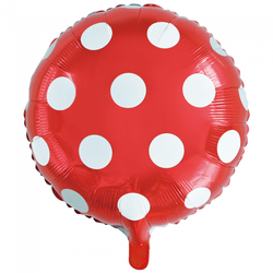 Folienballon Red Dots 18" (45cm).)