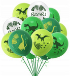 Bedruckte Gummiballons Dinosaurier (8 Stück).)