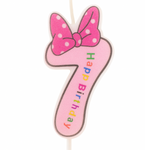 Children’s candle-number "7" pink