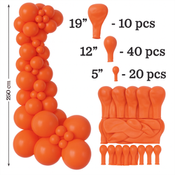 Set Deko-Ballons - Farbe Terracotta(074), 70 Stück. (19", 12", 5")