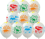 Bedruckte Gummiballons Dinosaurier (10 Stück).)