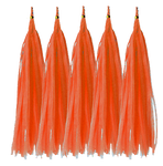 Schwanz für Ballons Orange, Quaste (5Stk)