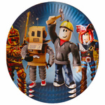 Papierowe talerzyki Roblox 18 cm – 10 sztuk