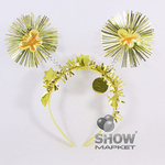 Kunststoff-Stirnband Gold Schmetterlinge