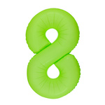 Folienballon Nummer "8" Grün Neon (100cm.)