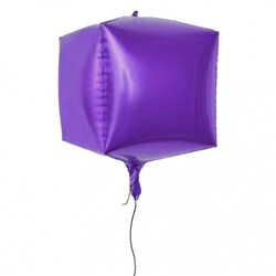 Lila Satin-Würfel-Ballon (24 Zoll)