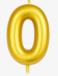 Goldene Geburtstagskerze Nummer "0" - Eleganz für jeden Anlass