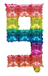 POP IT 9 Regenbogen-Foliennummer (40cm)
