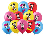 Rubber balloons with Mickey Minnie print (12 pcs.)