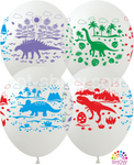 Bedruckte Gummiballons Dinosaurier (10 Stück).)