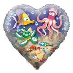 18" (45cm) Happy Sea Folienballon.)