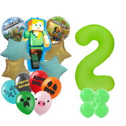 Satz von 2 Minecraft Pixels Folie und Gummi gedruckt Ballons