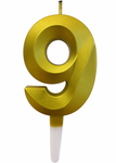 Goldene Zahl Kerze "9"