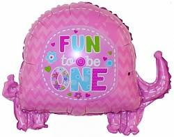 Folienballon mini Elefant Rosa