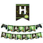 Happy Birthday Gaming Papier Girlande - Player's Birthday Dekoration