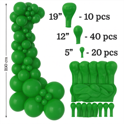 Set grüne Deko-Ballons 70 Stück