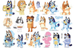 Bluey Hundetattoos für Kinder (1 Stück)