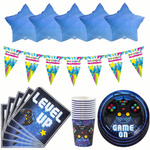 Game On Birthday Set - Dekorationen und Geschirr für Spiele (46 Artikel)