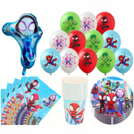 Geburtstagsset Spider-Man Luftballons, Teller, Tassen, Servietten