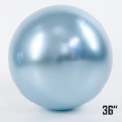 Riesenballon 36" CHROME, blau (1 Stück).)